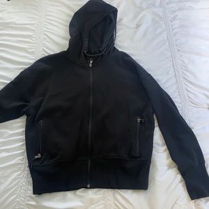 Black, Old Navy, Athletic zip up, Size M, breathable and stretchy